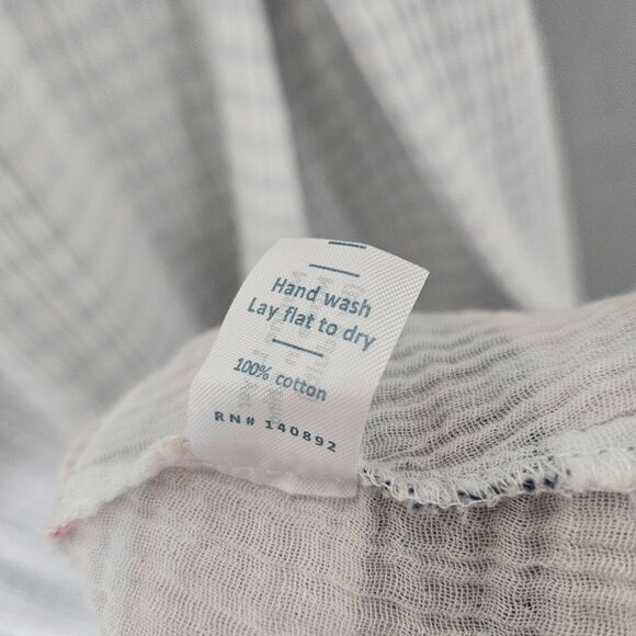 Marine Layer Double Gauze Cotton Maddie True Wrap Dress Striped Sz Medium - Picture 6 of 6